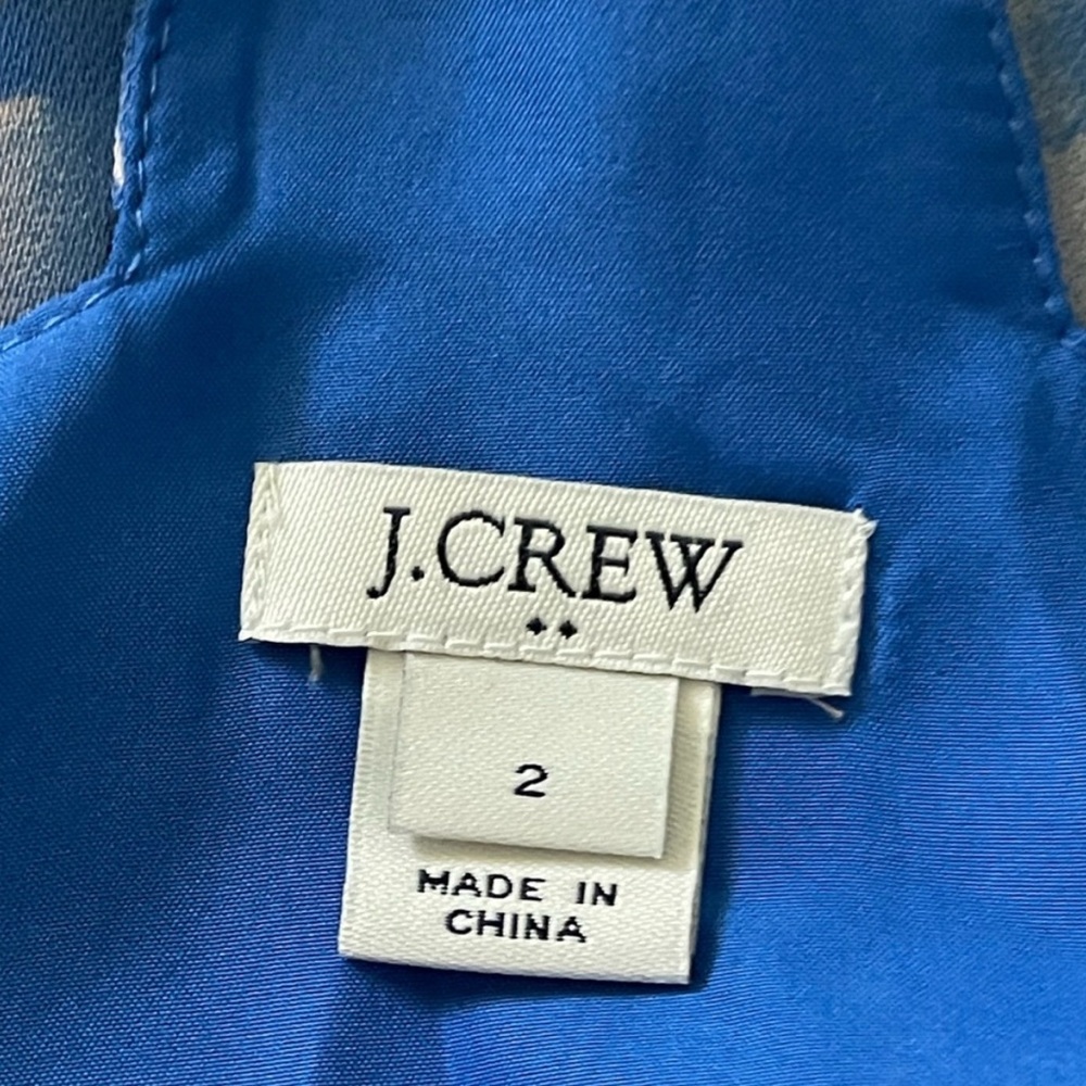 J.CREW | Blue and White Spaghetti Strap Camisole | Size 2 - Picture 3 of 6